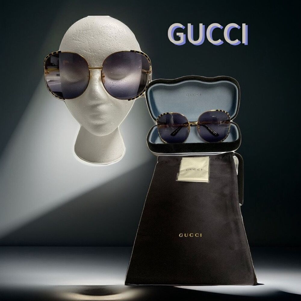 Gucci Sunglasses NEW Oversized GG0595S 005 Never Worn - Picture 10 of 10